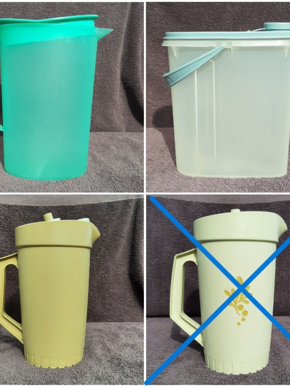Vintage Tupperware 2 Quart Pitchers Juice Jugs You Pick